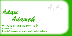 adam adamek business card