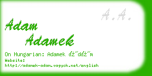 adam adamek business card